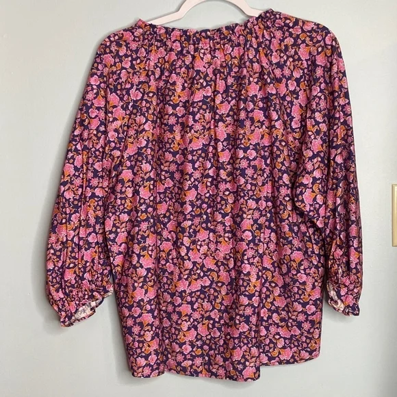 Tribal Jeans Co Floral Peasant Top Small - Picture 3 of 5